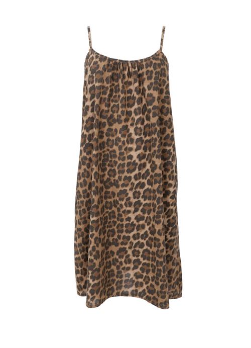 BLACK COLOUR KJOLE, BCMINNA SHORT STRAP DRESS, LEOPARD
